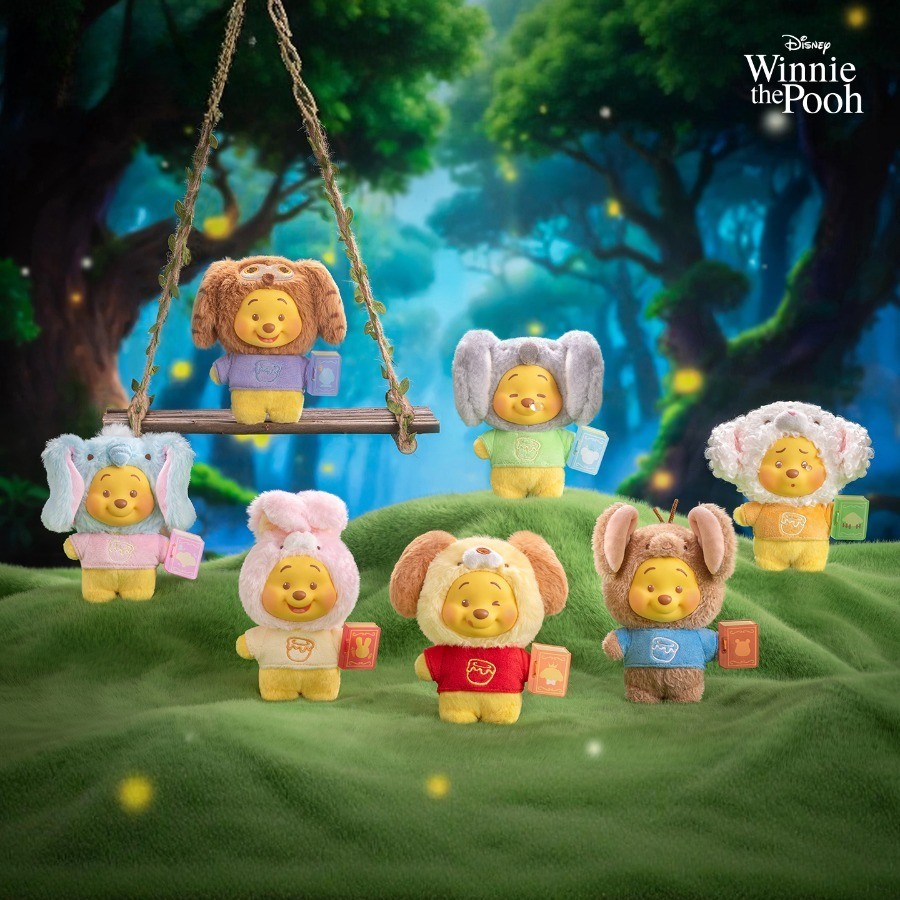 MINISO Disney Winnie the Pooh Fairy Tale Book Series Vinyl Plush Mystery Box