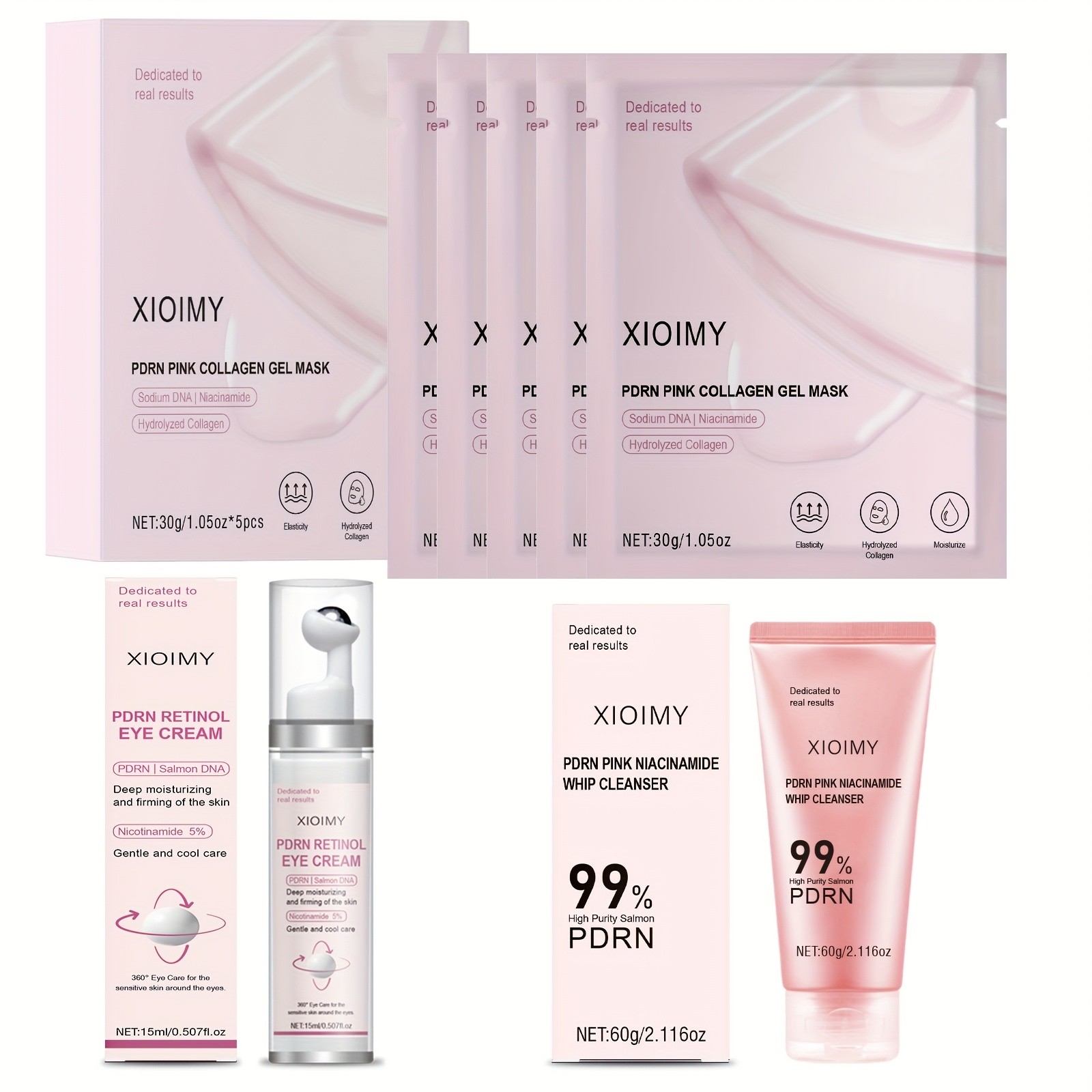 XIOIMY PDRN Pink Collagen Skincare Set  Complete Repair, Firming & Radiance System