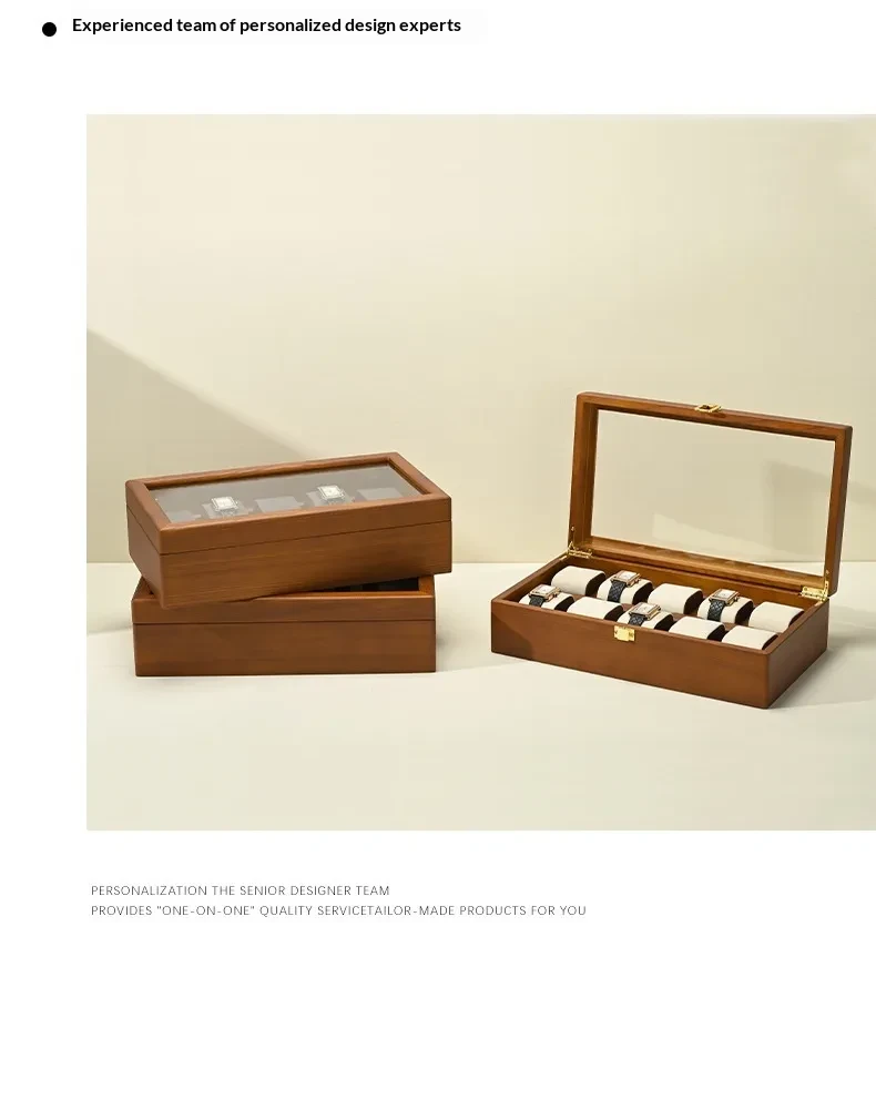 High-end Solid-wood Watch Storage Box For Collecting And Displaying Wristwatches