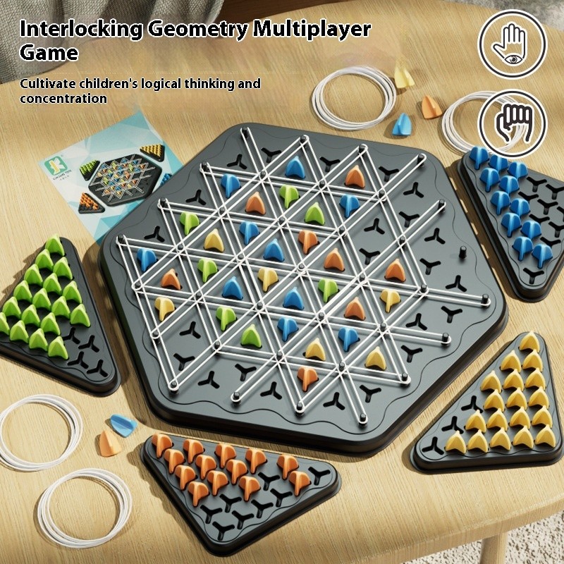 Triangle Chain Strategy Board Game