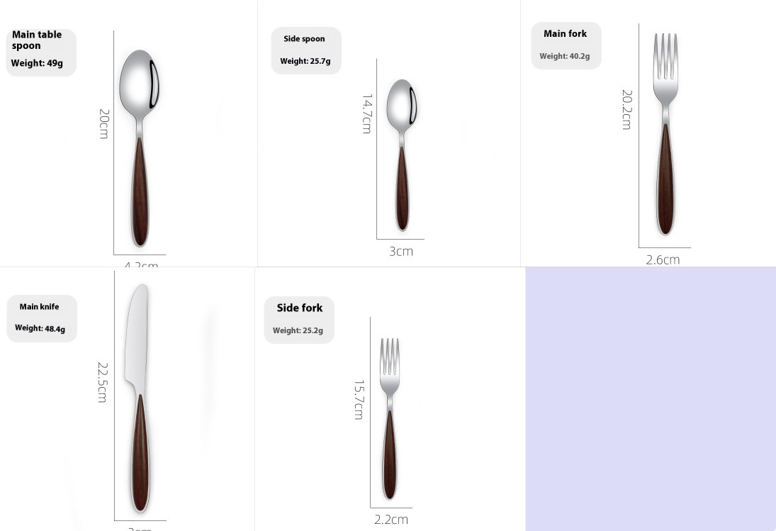 Stainless Steel Western Tableware Steak Knife, Fork And Spoon Suit