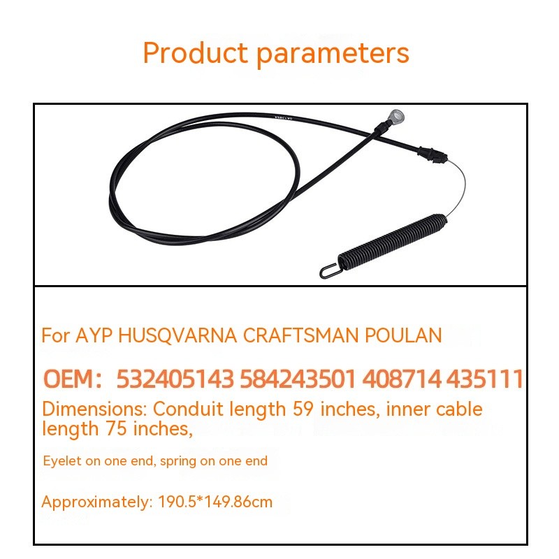 Lawn Mower Accelerator Cable