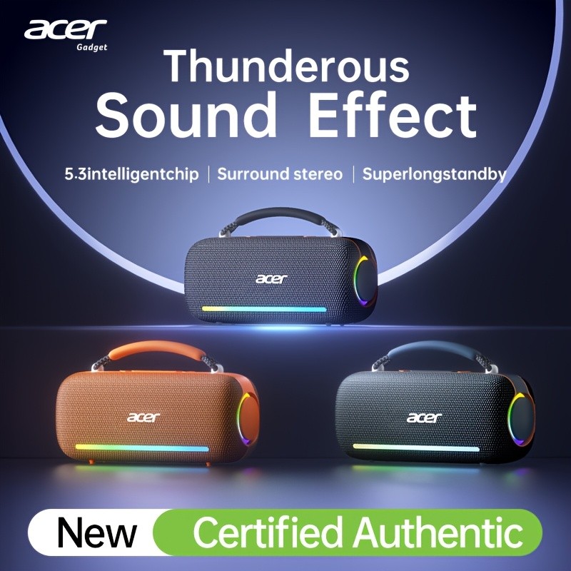 Acer Portable Bluetooth Speaker  Thunderous Sound Effect with Surround Stereo