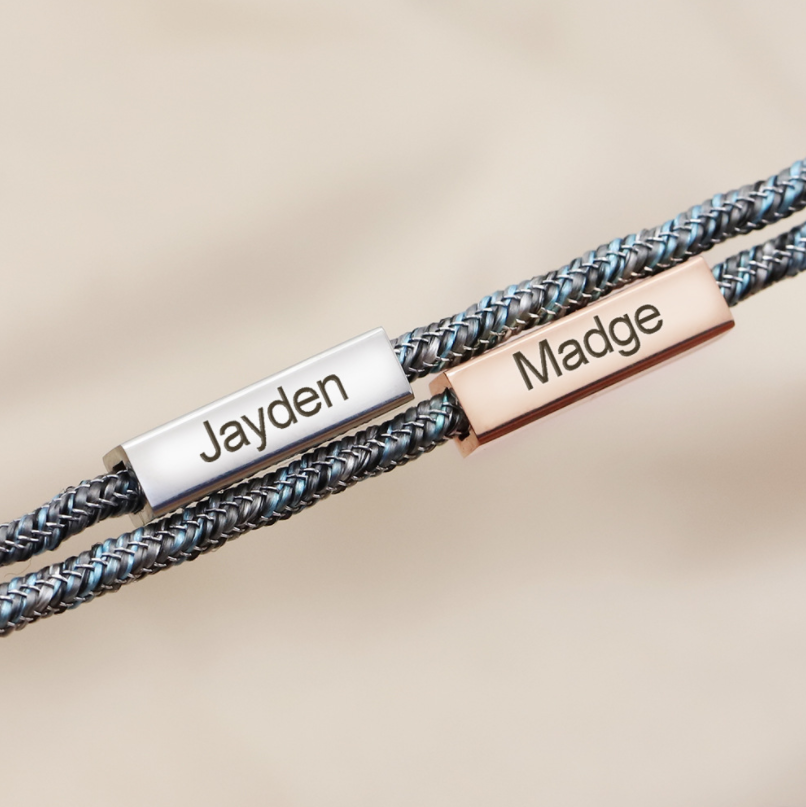 Magnetic Pledge of Eternal Love Stainless Steel Couples Bracelet Set