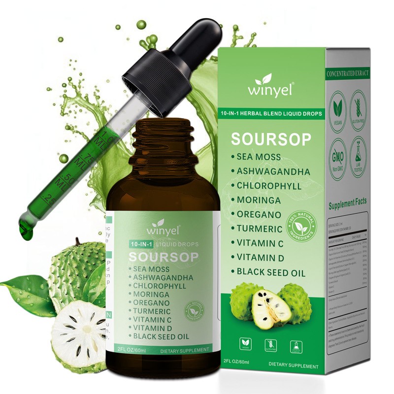 Soursop Drops 10-in-1 with Seaweed, Moringa