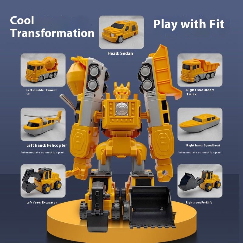 Deformation Engineering Car Children's Toy Car Building Blocks