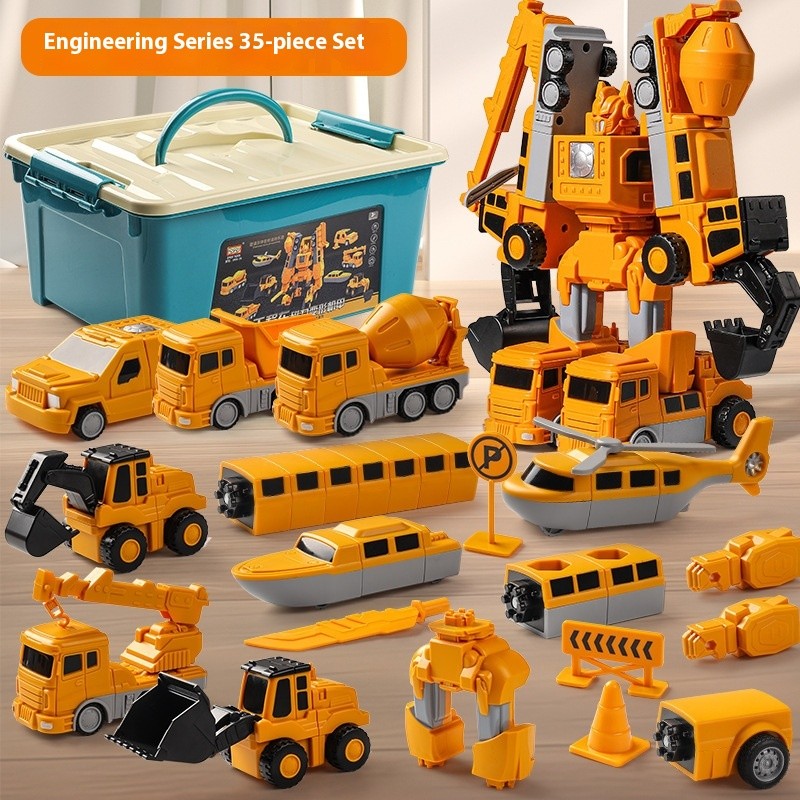 Deformation Engineering Car Children's Toy Car Building Blocks