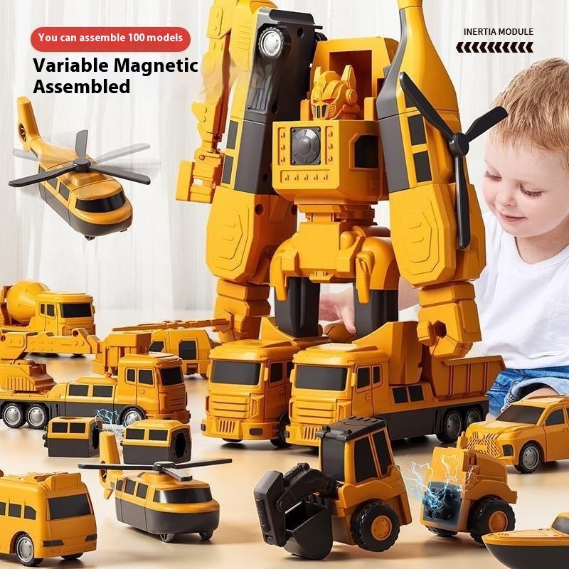 Deformation Engineering Car Children's Toy Car Building Blocks