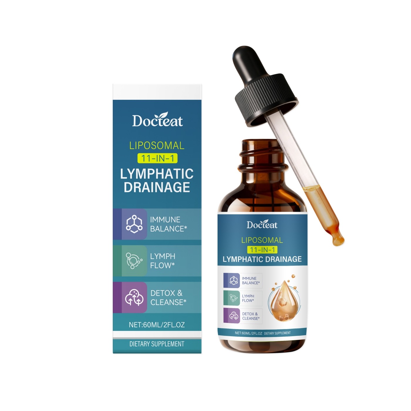 Liposomal 11in1 Lymphatic Drainage  Immune Support, Detox & Lymph Flow
