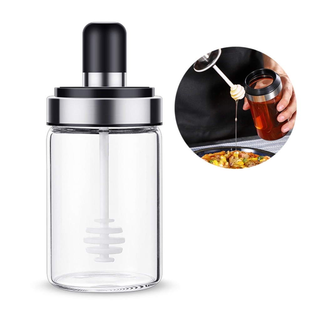 Transparent Glass Salt Jar