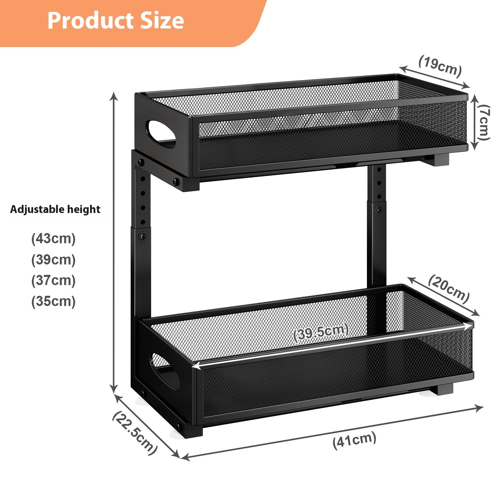 Pull-out Double-layer Lath Drawer Kitchen