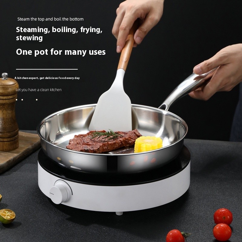 Frying Pan Household 304 Stainless Steel