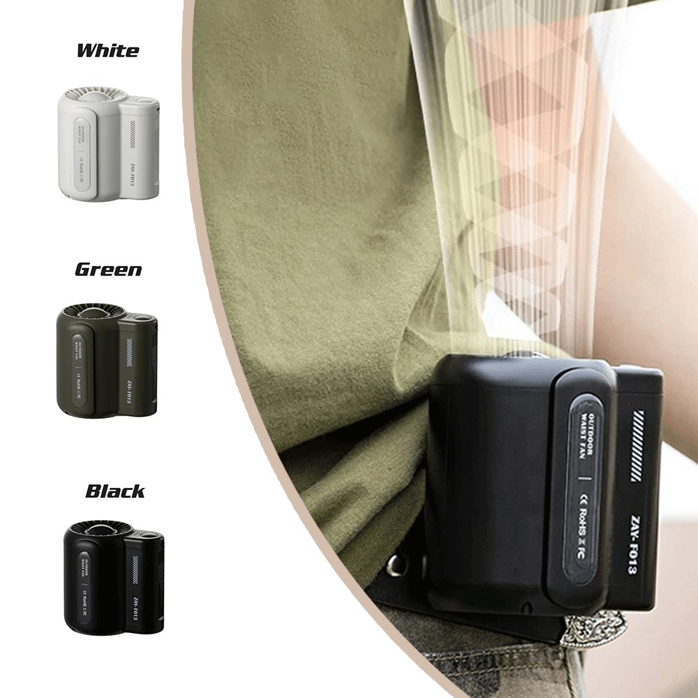 2 In 1 Mini Waist Clip On Fan Hanging Fan