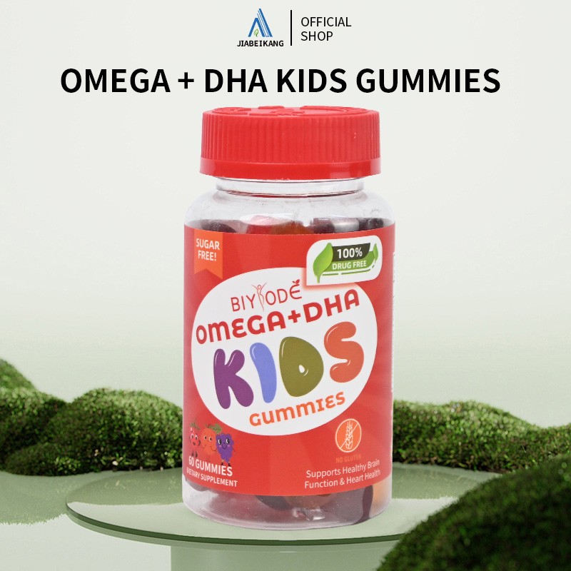 Omega + DHA Kids Gummies Sugar-Free Daily Support for Growing Minds