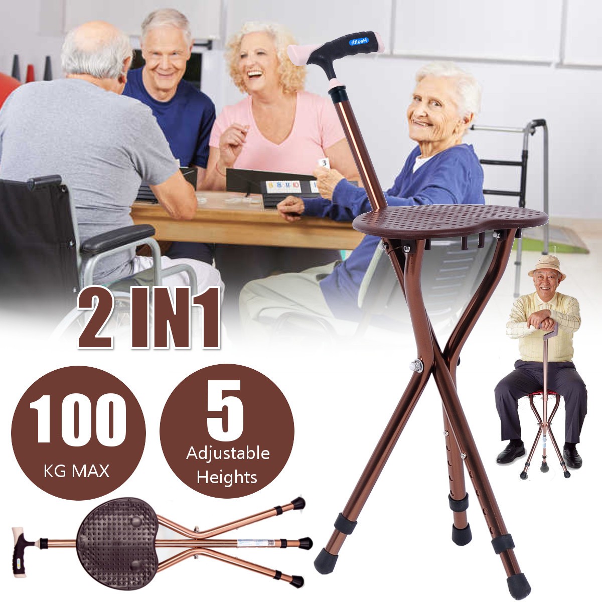 Cane with Seat
