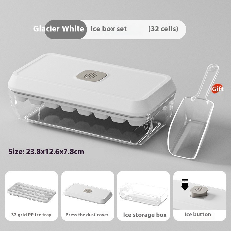 Silicone Ice Cube Tray With Lid