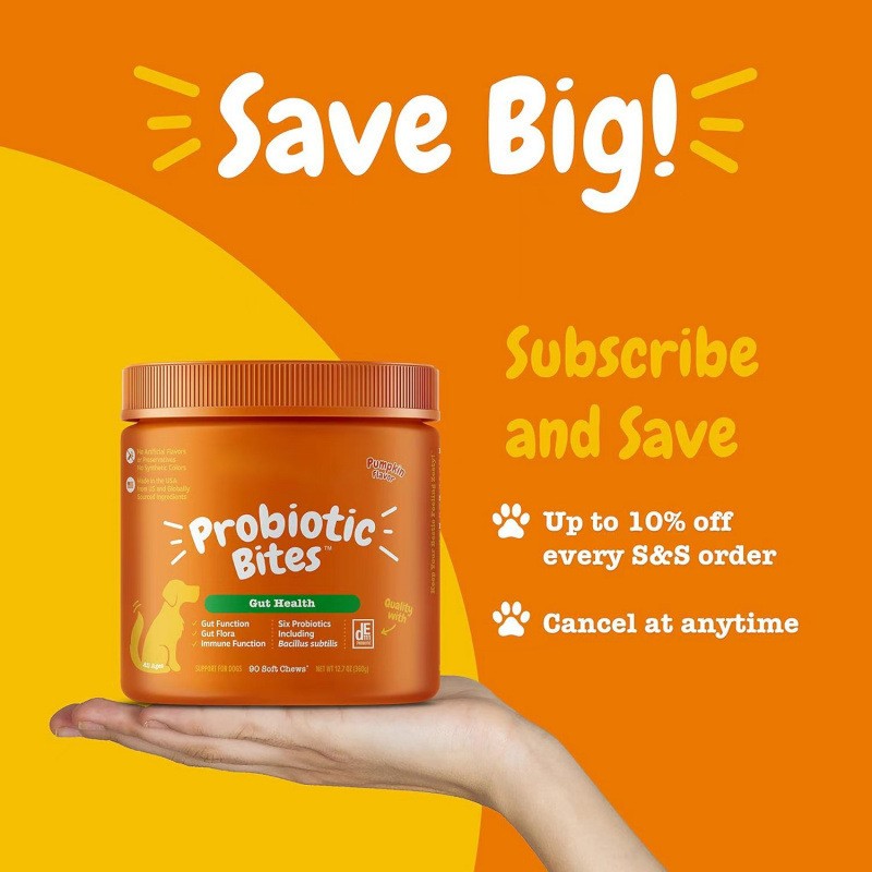 Probiotic Bites for Dogs Daily Digestive & Gut Health Support