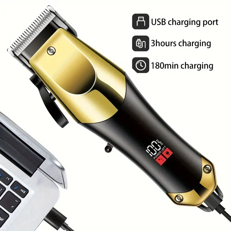 Set Professional Men's Electric Hair Clippers Kit,
