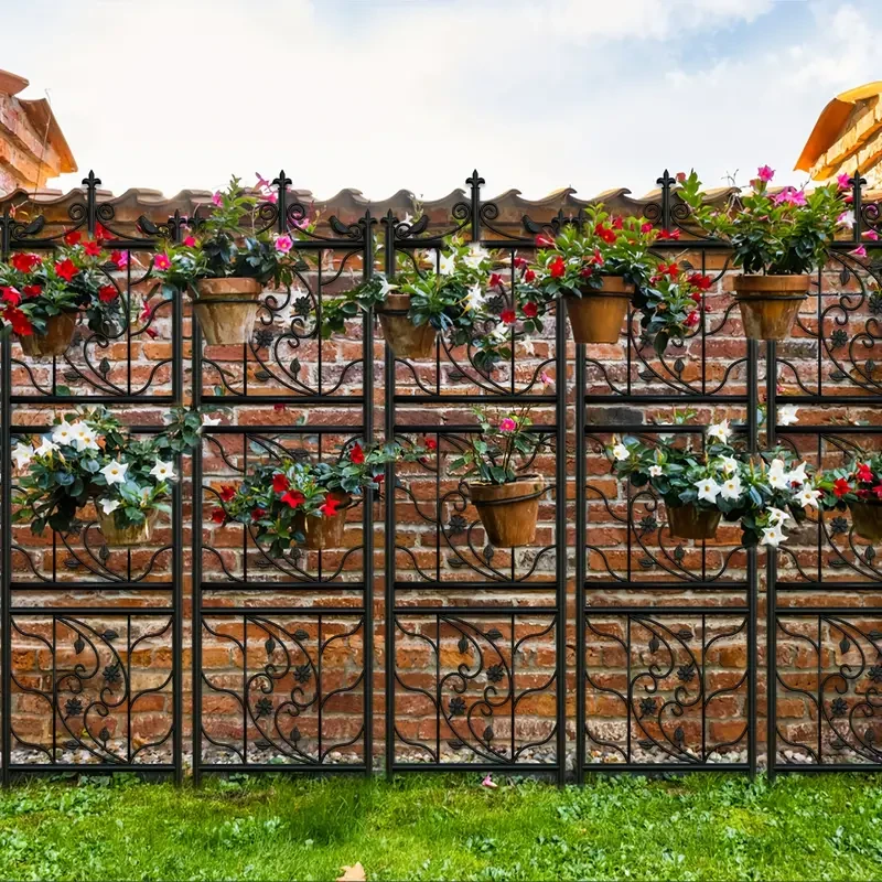2 Panels 195cm Tall Metal Garden Trellis Fencing