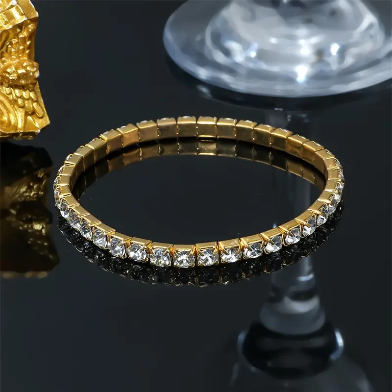 Stunning Rhinestone Tennis Bracelet -