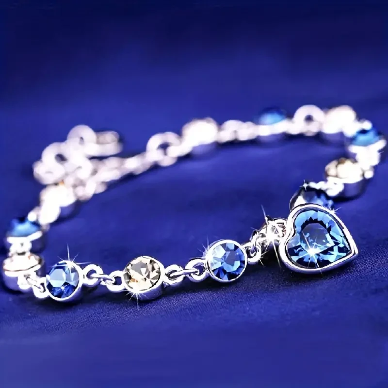 Radiant Heart Of Ocean Rhinestone Bracelet -
