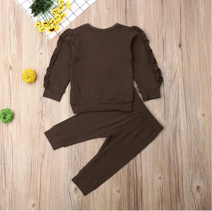 Newborn Baby Boys & Girls Ruffles Jumper 2Pcs