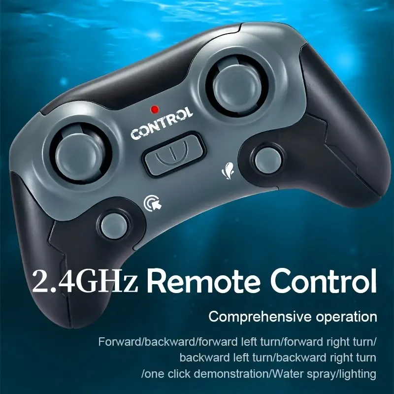 2.4G Remote Control Swimming Toy - Dual Propeller Drive with Realistic Detailing