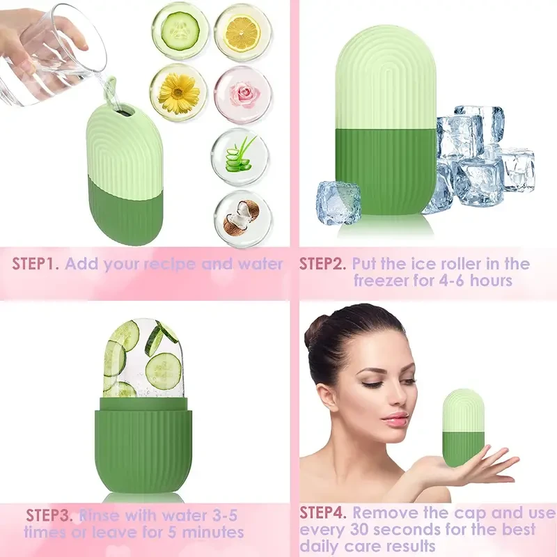 Silicone Ice Face Roller Massage Skin