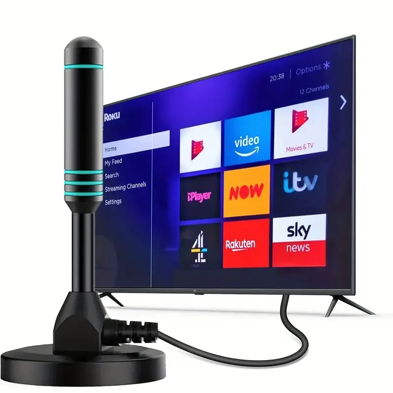 2024 Model Indoor Digital HDTV Antenna - USB Powered, 4K UHD & 1080p Support