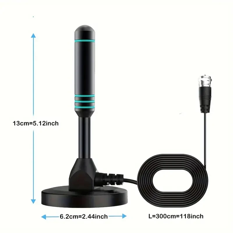 2024 Model Indoor Digital HDTV Antenna - USB Powered, 4K UHD & 1080p Support