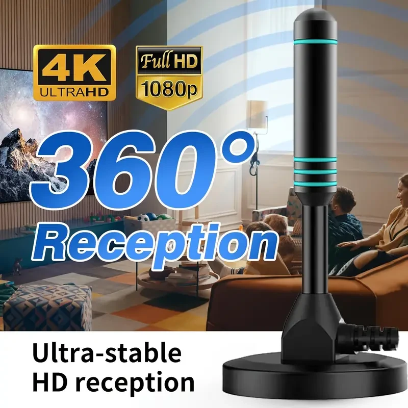 2024 Model Indoor Digital HDTV Antenna - USB Powered, 4K UHD & 1080p Support
