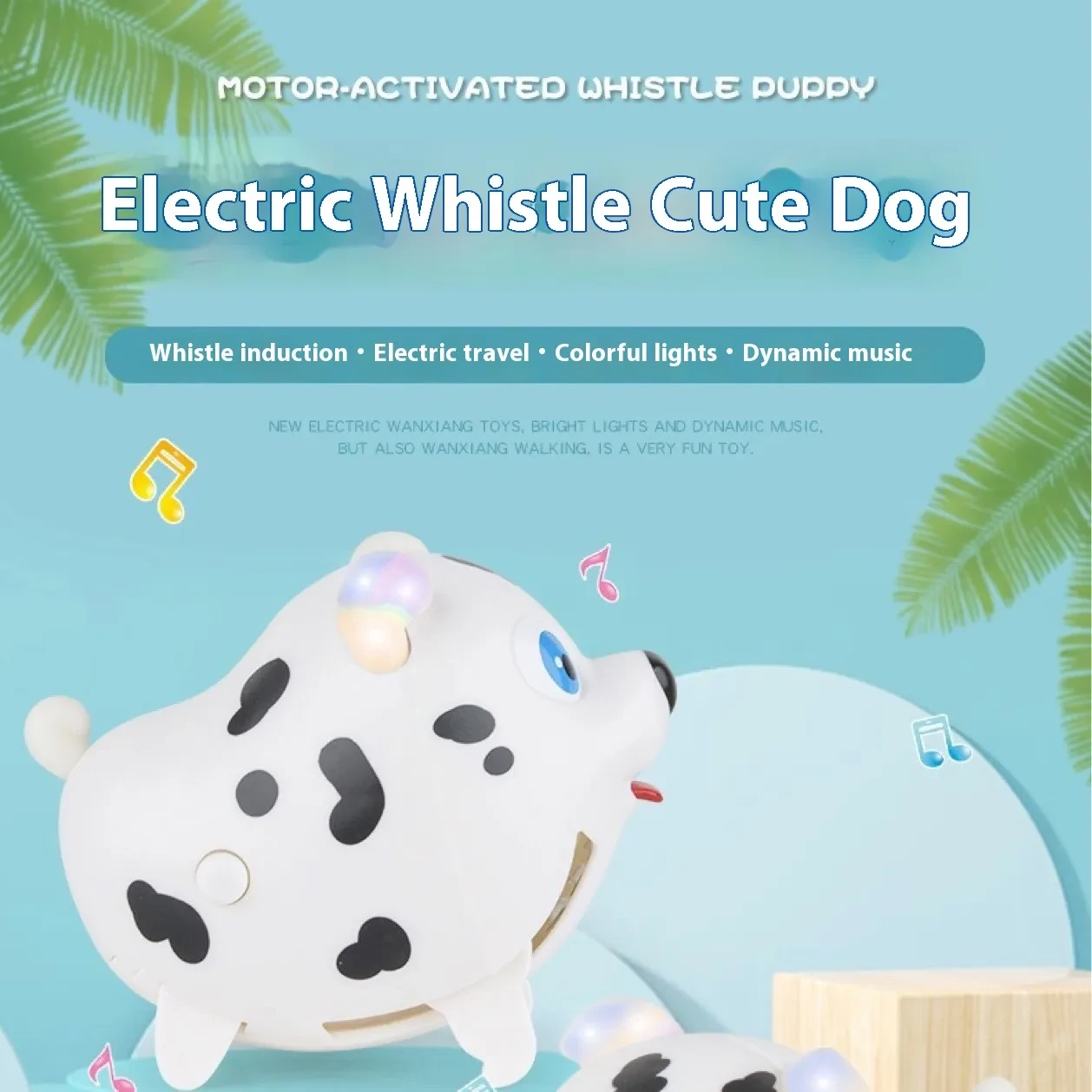 Whistle Voice-controlled Dog Electric Pig Toy With Music Light