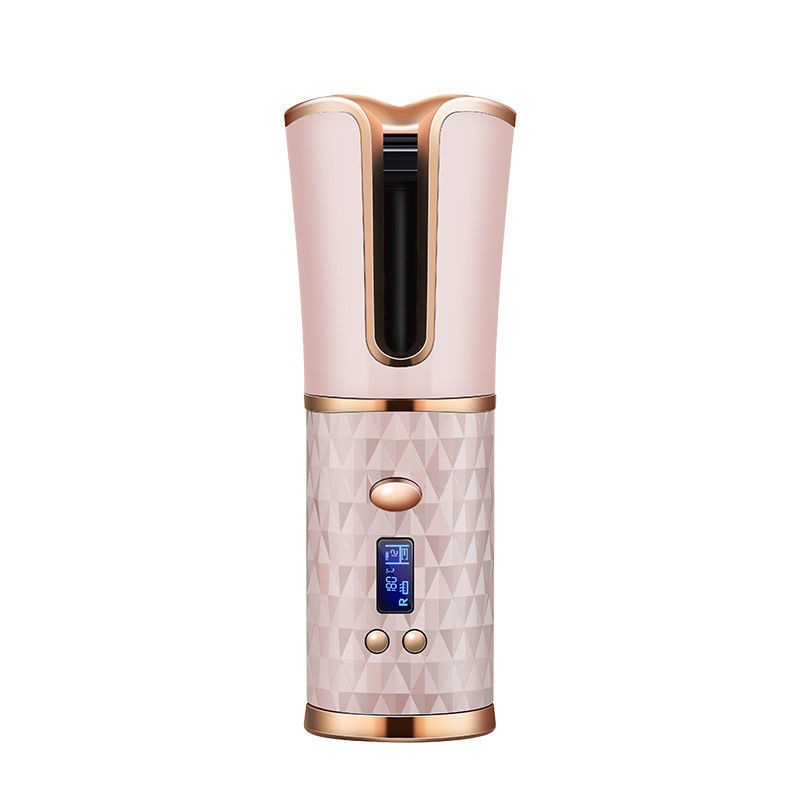 Rechargeable Automatic Hair Curler Women Portable Hair Curling Iron LCD Display Ceramic Curly Rotating Curling Wave Styer