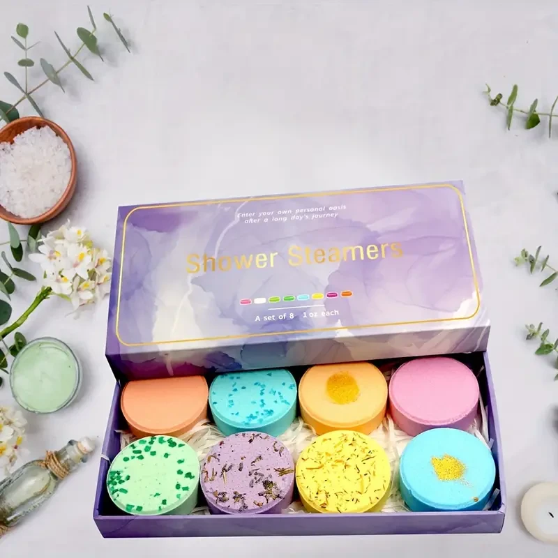 Shower Steamers 8 Pack Bath Bombs Essential Oil