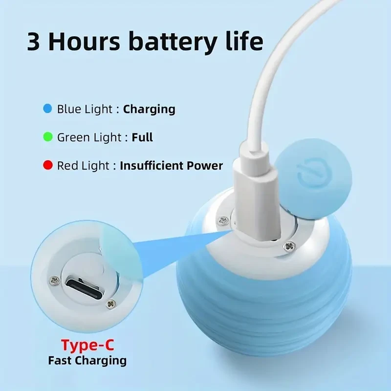 Fun Playmate Interactive Cat Toy - Automatic Rolling Magic Ball