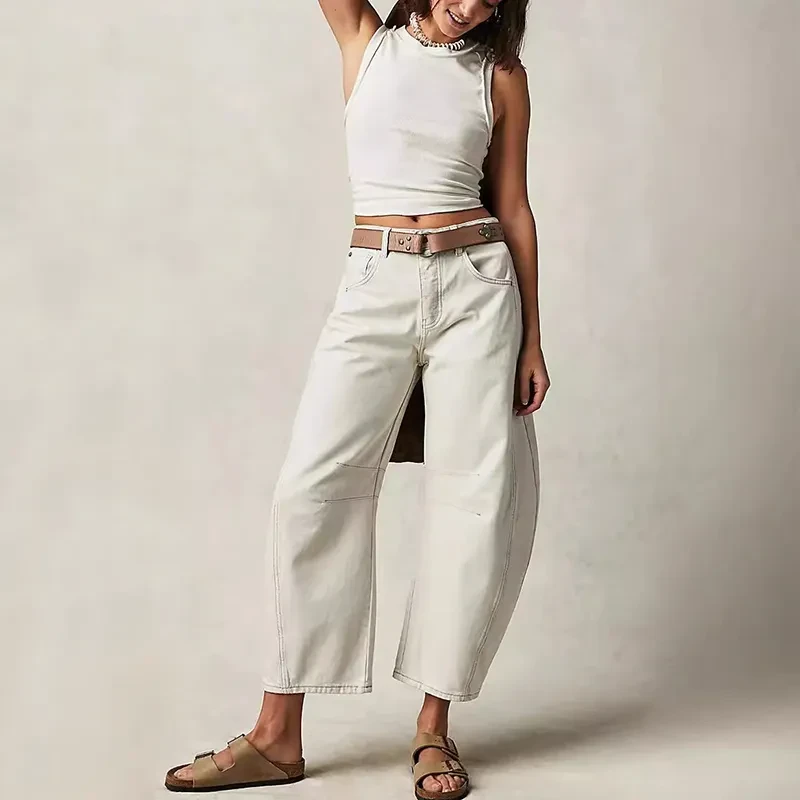 Fashion Loose Wide-leg Pants Summer Sports Straight Trousers Women's Clothing