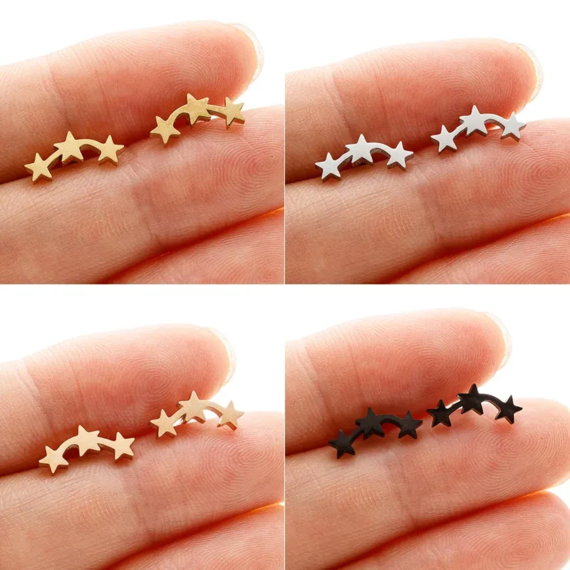 Ear Studs Ins Geometric Five-pointed Star