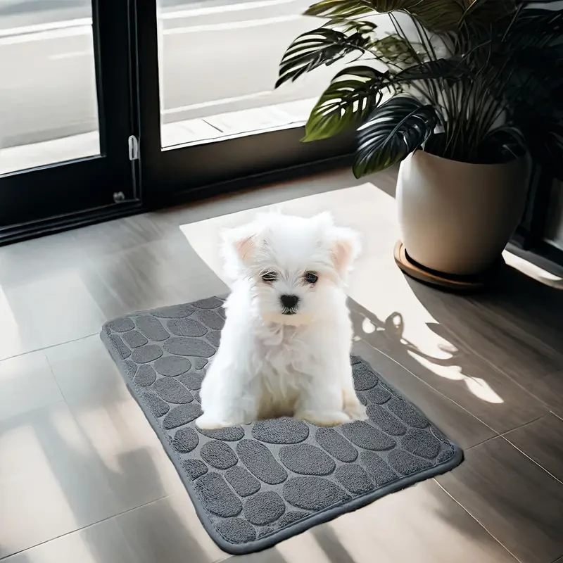 Soft Foam Bath Rug Cobblestone Embossment