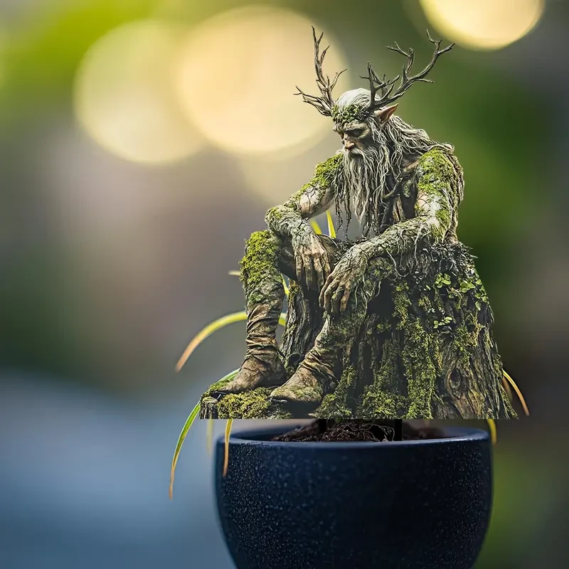 Enchanting Forest King Acrylic Garden Stake 11.8" x 7.48"