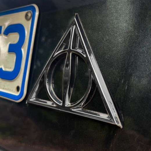 Fan Emblems Harry Potter Deathly Hallows 3D Decal (Black)