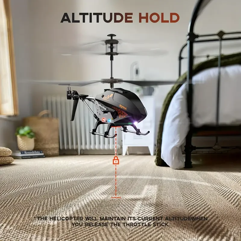 3.5 Channel SYMA Q20 UFO RC Helicopter - One-Key Takeoff/Landing, Gyro Stabilizer, High & Low Speed, Easy-to-Fly Indoor Aircraft for Beginners with Remote Control