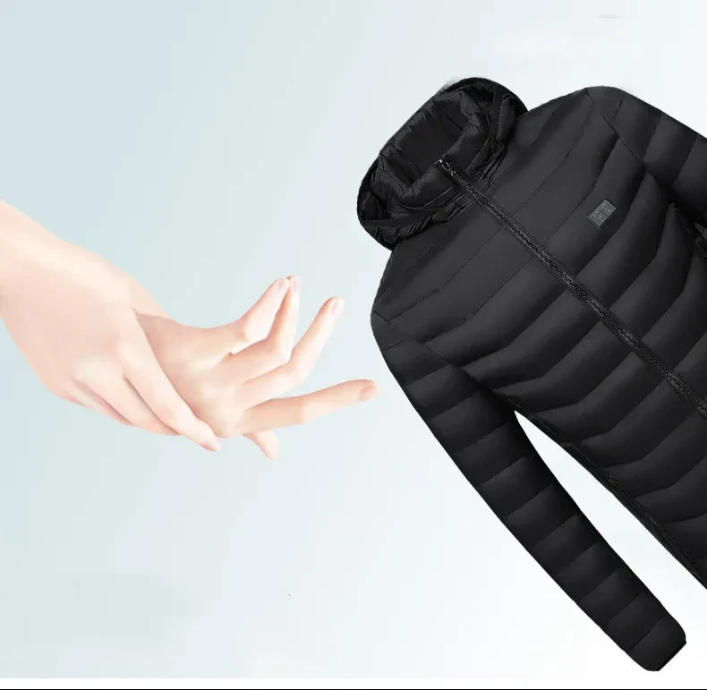New Heated Jacket Coat USB Electric Jacket Cotton Coat Heater Thermal Clothing Heating Vest Men's Clothes Winter