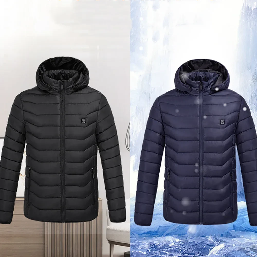 New Heated Jacket Coat USB Electric Jacket Cotton Coat Heater Thermal Clothing Heating Vest Men's Clothes Winter
