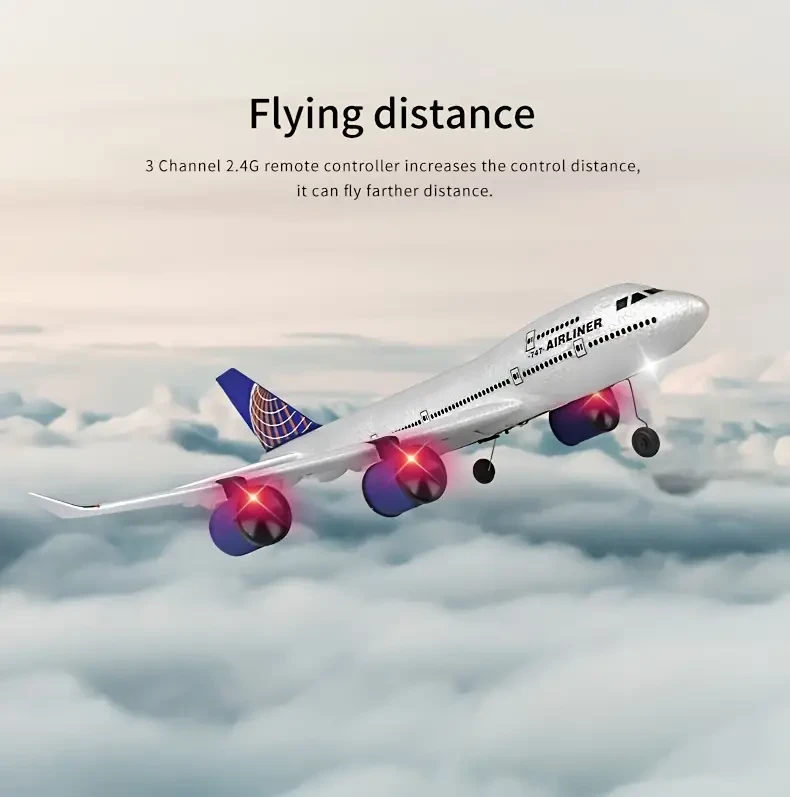 Three-Channel Stunt Fixed Wing Aircraft Model - Airplanes & Jets with Remote Control, Flying Machine Fighter Features