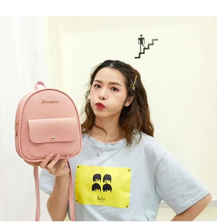 Womens Fashion Small Backpack Letter Purse for Travel and School
