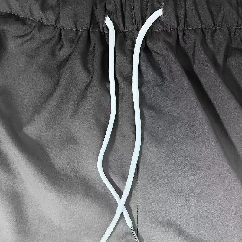 Gradient Color Double Layer Anti-Exposure Elastic Breathable Knee-Length Pants