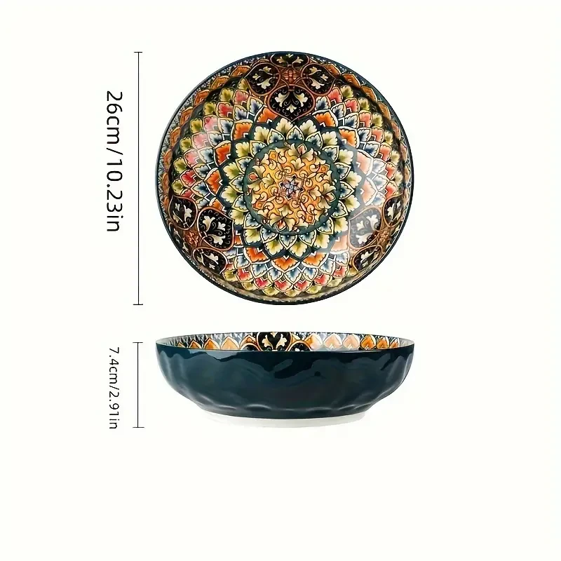 Delightful WONGIRL 10.15 Bohemian Ceramic Soup Bowl