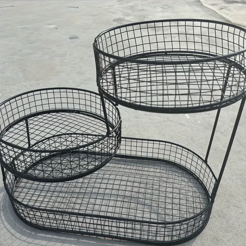 Elegant Multi-Tier Metal Fruit Basket
