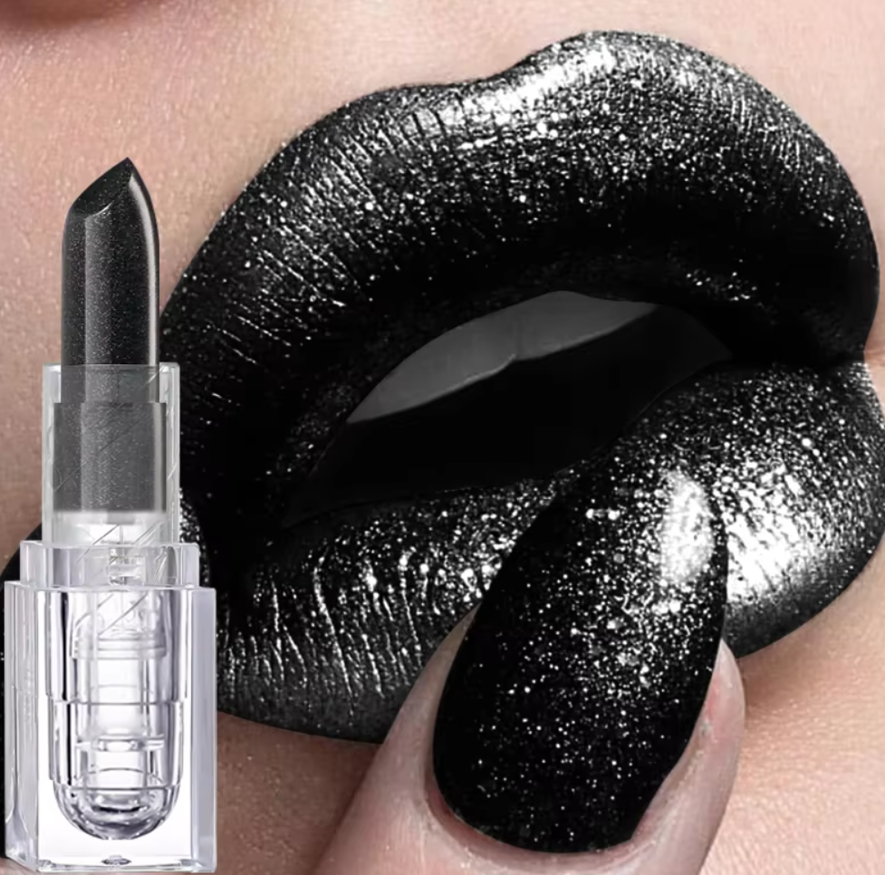 Waterproof Glitter Lipstick Sexy Black