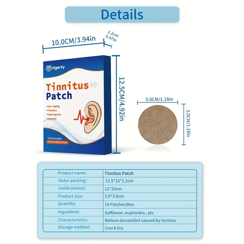 Tinnitus Relief Patches - Homeopathic Natural Herb